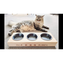 Load image into Gallery viewer, Small Pet Feeder - 3 Bowl