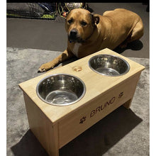 Load image into Gallery viewer, Medium Raised Pet Feeder - 2 Bowl