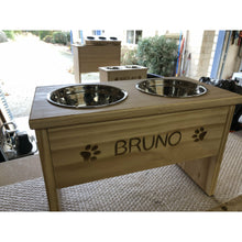 Load image into Gallery viewer, Large Raised Pet Feeder - 2 Bowl
